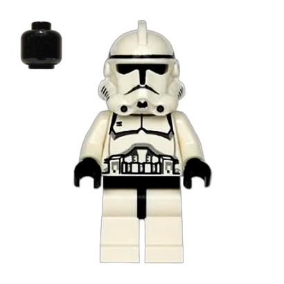 Фигурка Lego Республика Clone Trooper Phase 2 Black Head Star Wars sw0272 Б/У - Retromagaz
