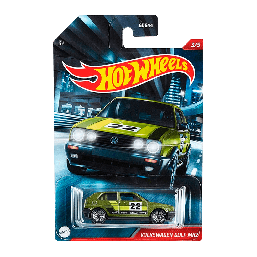 Тематична Машинка Hot Wheels Volkswagen Golf MK2 Cult Racers 1:64 GRP20 Green - Retromagaz