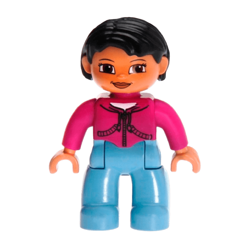 Фігурка Lego Girl Medium Blue Legs Magenta Top Duplo 47394pb015 Б/У - Retromagaz