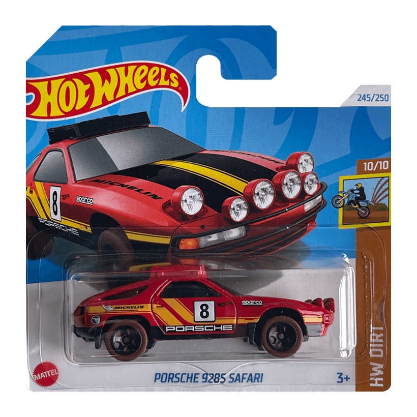 Машинка Базова Hot Wheels Porsche Porsche 928S Safari Treasure Hunts Dirt 1:64 HTF29 Red - Retromagaz