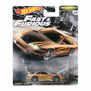 Машинка Premium Hot Wheels Nissan 240SX (S14) Fast & Furious 1:64 GJR64 Gold