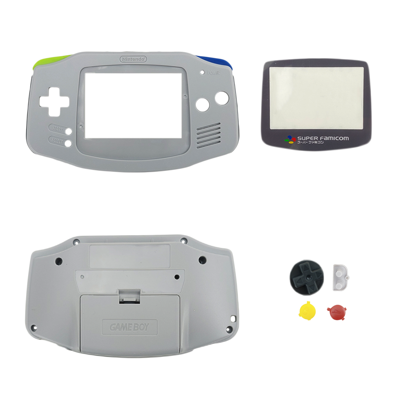Корпус RMC Game Boy Advance SNES Limited Edition Grey Новый - Retromagaz