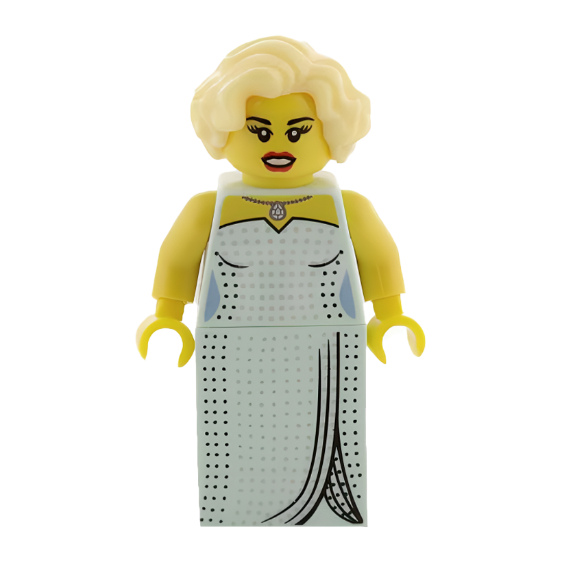 Фігурка Lego Series 9 Hollywood Starlet Marilyn Monroe Collectible Minifigures col09-3 col131 Б/У - Retromagaz