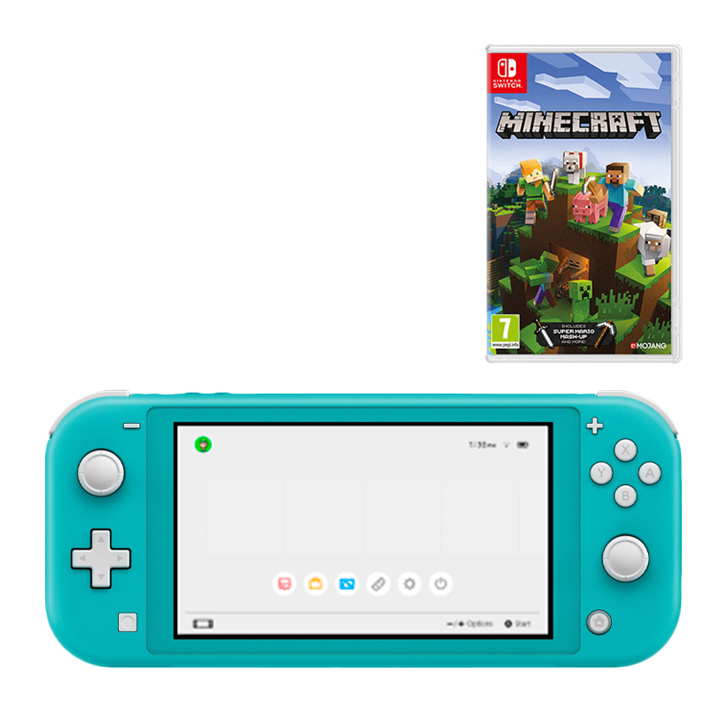 Набор Консоль Nintendo Switch Lite 32GB Turquoise Новый + Игра Minecraft Русская Озвучка - Retromagaz