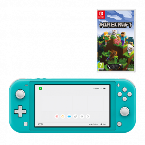 Набор Консоль Nintendo Switch Lite 32GB Turquoise Новый  + Игра Minecraft Русская Озвучка