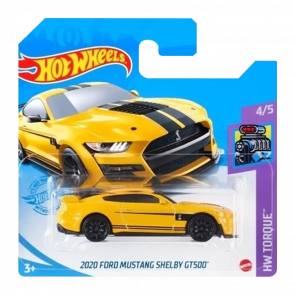 Машинка Базова Hot Wheels 2020 Ford Mustang Shelby GT500 Torque 1:64 GRY02 Yellow