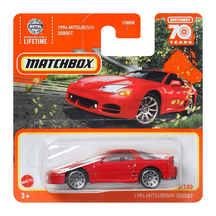 Машинка Велике Місто Matchbox Mitsubishi 1994 Mitsubishi 3000GT Highway 1:64 HLC80 Red - Retromagaz