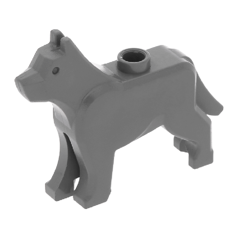 Фігурка Lego Земля Dog Wolf Animals 48812 4225281 Dark Bluish Grey Б/У - Retromagaz
