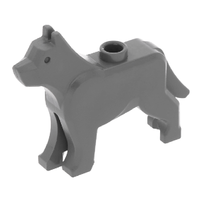 Фігурка Lego Dog Wolf Animals Земля 48812 4225281 Dark Bluish Grey Б/У - Retromagaz