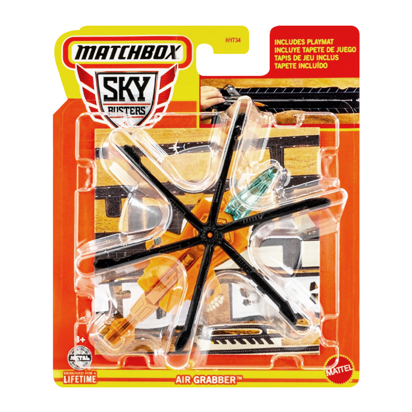 Тематическая Машинка Matchbox Air Grabber Sky Busters 1:64 HHT34/HVM53 Orange - Retromagaz