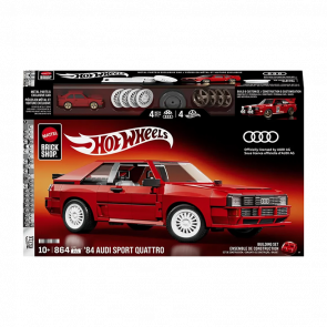 Конструктор Hot Wheels Mattel Brick Shop Hot Wheels Audi ‘84 Sport Quattro 864 Деталей JLK39 Red - Retromagaz