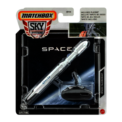 Тематична Машинка Matchbox Space X Falcon Heavy Sky Busters 1:64 HHT34/HHT44 White - Retromagaz
