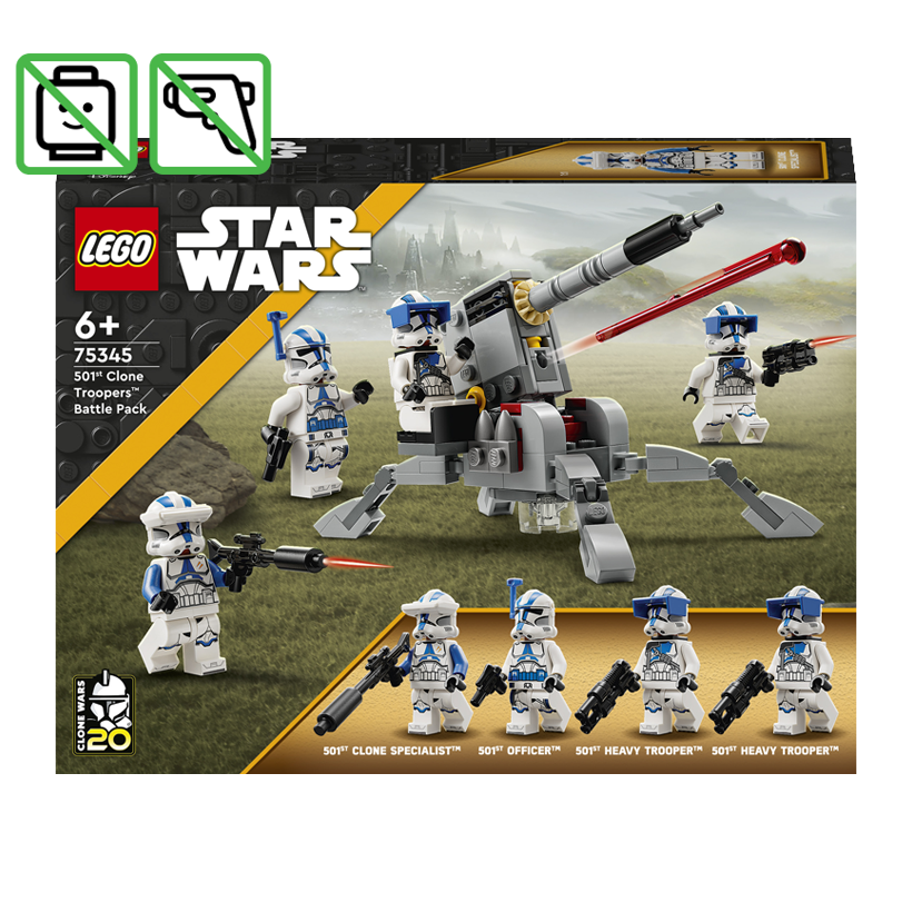 Конструктор Lego Без Фигурок Боевой Отряд Бойцов-Клонов 501-го Легиона Star Wars 75345 Новый - Retromagaz