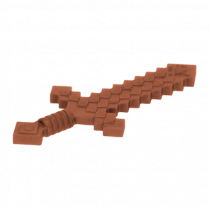 Зброя Lego Sword Pixelated Minecraft 18787 6093622 Reddish Brown 2шт Б/У