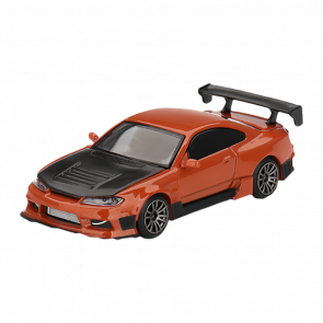 Машинка Premium MINI GT Nissan Silvia S15 D-MAX 1:64 Orange - Retromagaz