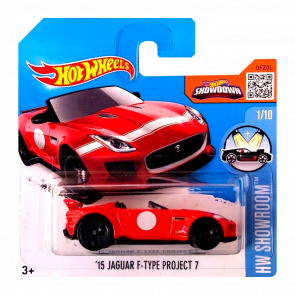 Машинка Базовая Hot Wheels '15 Jaguar F-Type Project 7 Showroom 1:64 DHR26 Red - Retromagaz