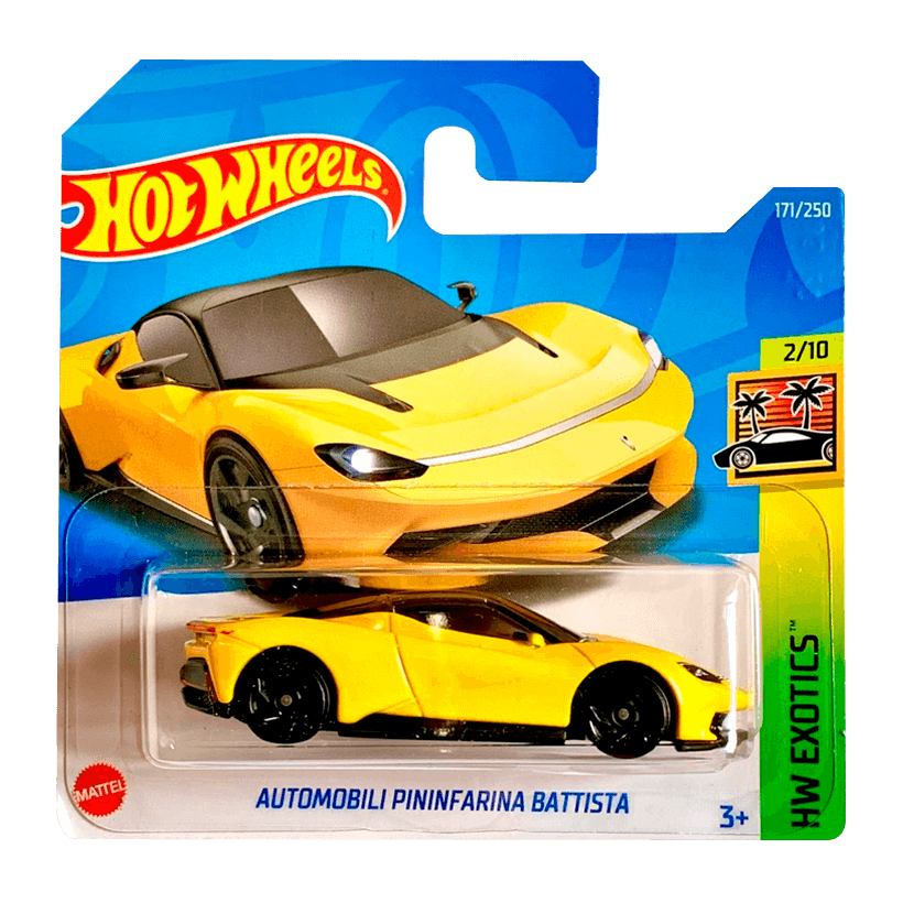 Машинка Базова Hot Wheels Automobili Pininfarina Battista Exotics 1:64 HCV89 Yellow - Retromagaz