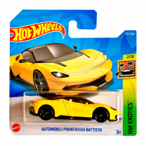 Машинка Базовая Hot Wheels Automobili Pininfarina Battista Exotics 1:64 HCV89 Yellow