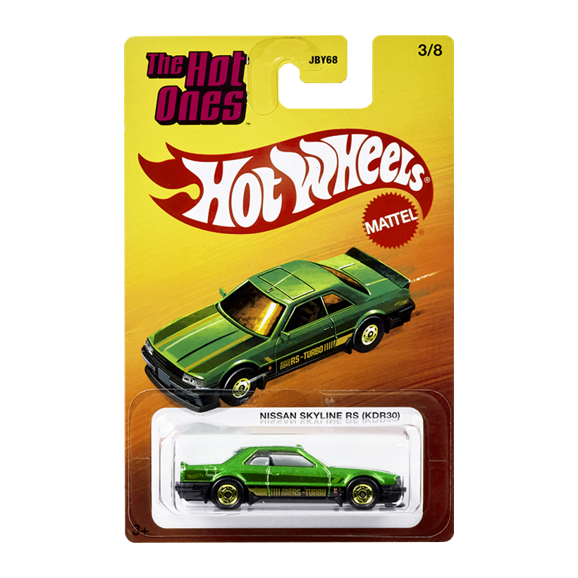Тематическая Машинка Hot Wheels Nissan Skyline RS (KDR30) The Hot Ones 1:64 JKX42 Green - Retromagaz