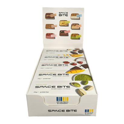 Упаковка Space Bite 10 шт Асорті Протеїнових Батончиків 450g - Retromagaz