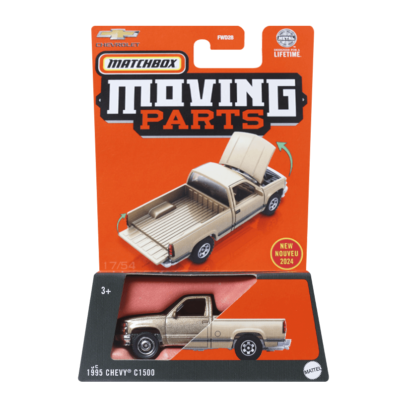 Тематична Машинка Matchbox 1995 Chevy C1500 Moving Parts 1:64 FWD28/HVM83 Gold - Retromagaz