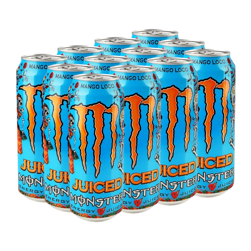 Набір Напій Енергетичний 12шт Monster Energy Juiced Mango Loco 500ml - Retromagaz