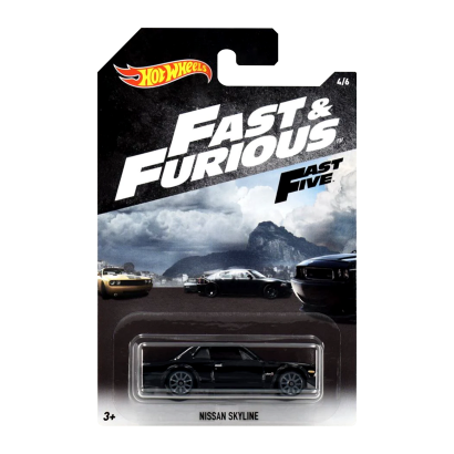 Тематическая Машинка Hot Wheels Nissan Skyline Fast & Furious 1:64 FKF13 Black - Retromagaz