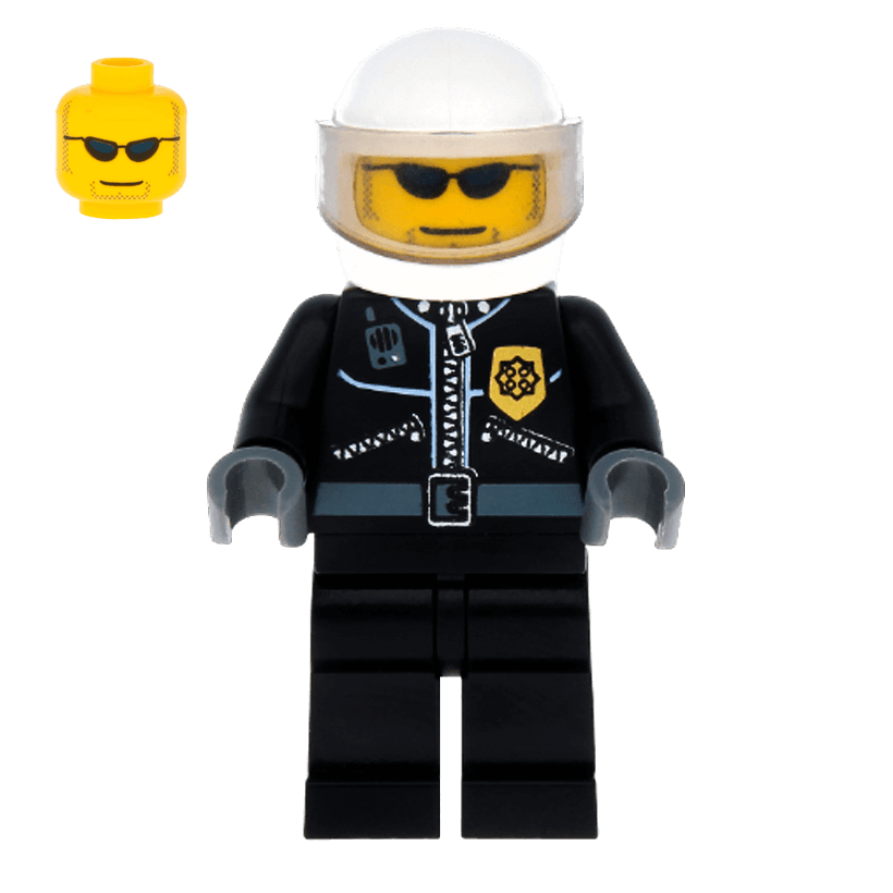 Фигурка Lego Police 973pb0261 Leather Jacket with Gold Badge City cty0006 Б/У - Retromagaz