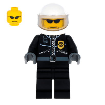 Фігурка Lego Police 973pb0261 Leather Jacket with Gold Badge City cty0006 Б/У - Retromagaz