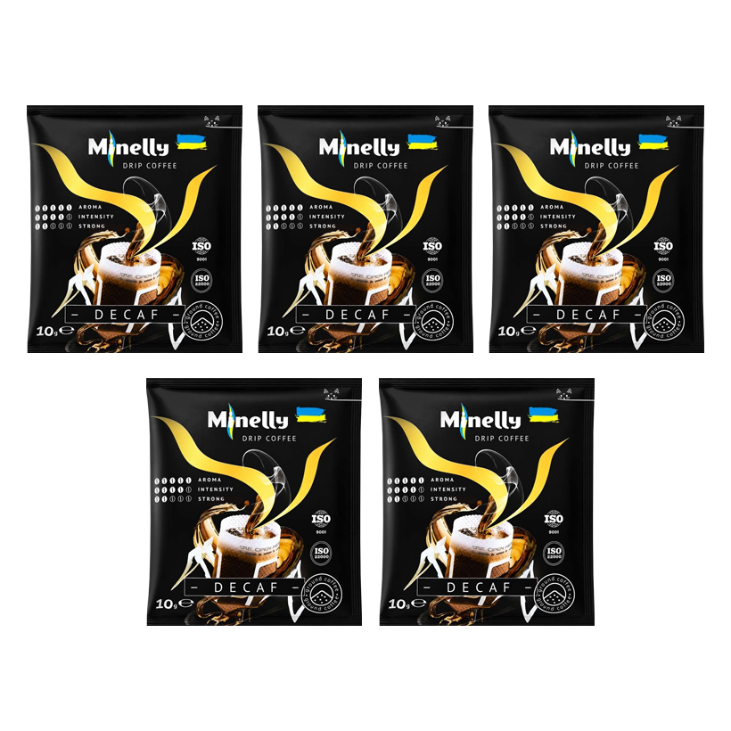Набор Дрип-кофе 5шт Minelly Colombia Decaf 10g - Retromagaz