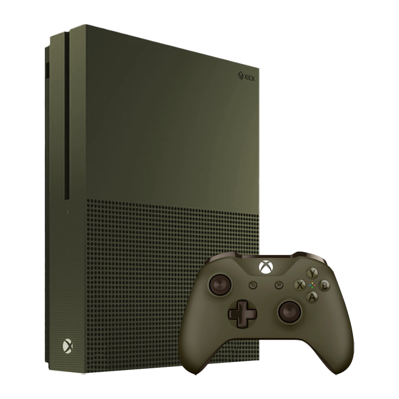 Набор Консоль Microsoft Xbox One S Battlefield 1 Special Edition 1TB Black Б/У  + Геймпад Беспроводной Dark Green - Retromagaz