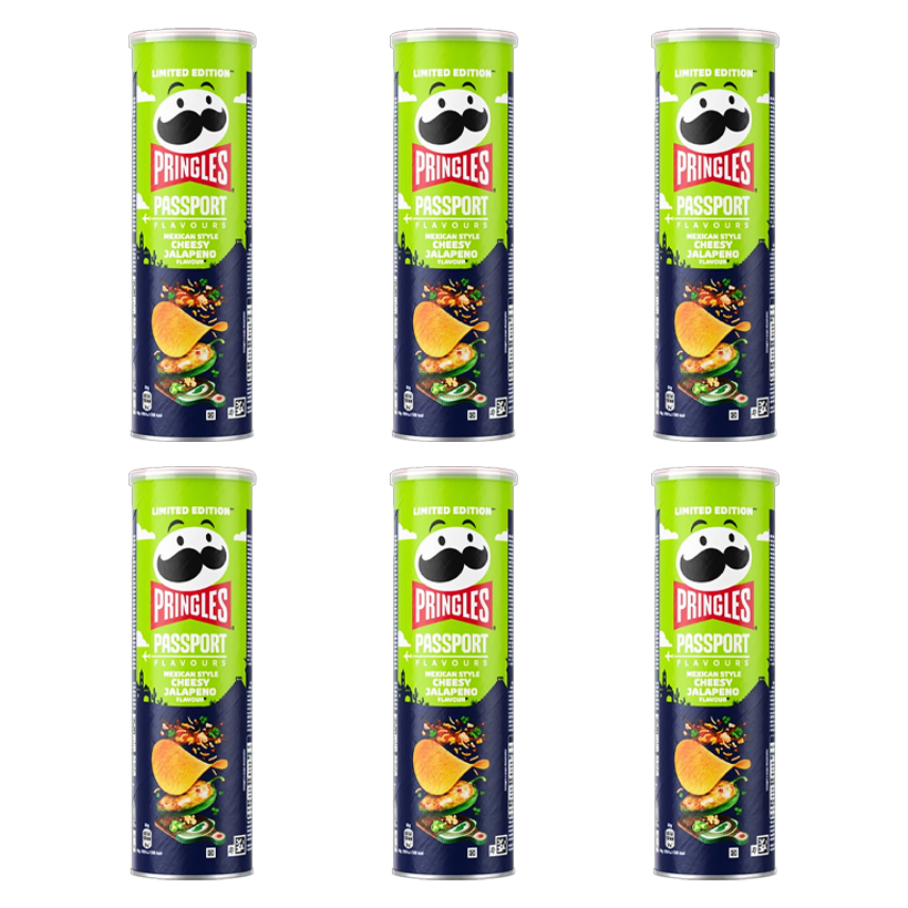 Набор Чипсы 6шт Pringles Passport Flavours Mexican Style Cheesy Jalapeno 165g - Retromagaz