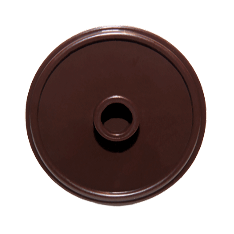 Оружие Lego Щит Round with Stud and Ring Around Edge 91884 17835 4618190 Dark Brown Б/У - Retromagaz