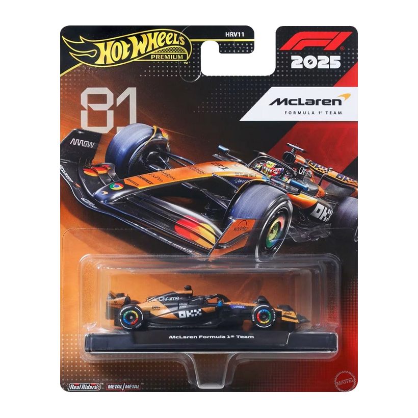 Машинка Premium Hot Wheels McLaren Formula 1 Team (#81 Oscar Piastri) 1:64 JKD81 Orange - Retromagaz