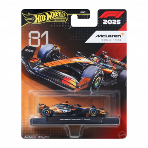 Машинка Premium Hot Wheels McLaren Formula 1 Team (#81 Oscar Piastri) 1:64 JKD81 Orange - Retromagaz