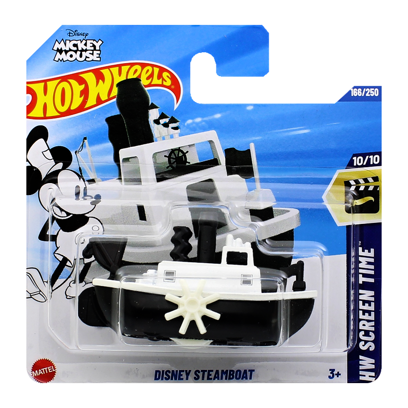 Машинка Базова Hot Wheels Disney Steamboat Mickey Mouse EV 1:64 HYY98 White - Retromagaz