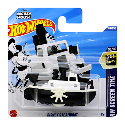 Машинка Базовая Hot Wheels Disney Steamboat Mickey Mouse EV 1:64 HYY98 White - Retromagaz
