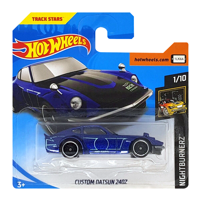 Машинка Базовая Hot Wheels Custom Datsun 240Z Nightburnerz 1:64 FJX64 Blue - Retromagaz