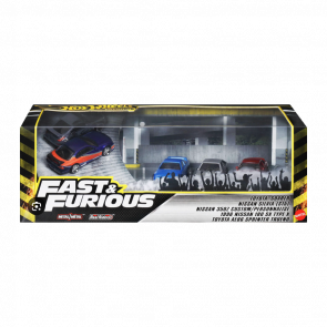 Машинка Premium 5шт Hot Wheels Nissan 350Z / Toyota AE86 / Nissan 180SX / Toyota Soarer / Nissan Silvia Fast & Furious 1:64 JFL99 Black