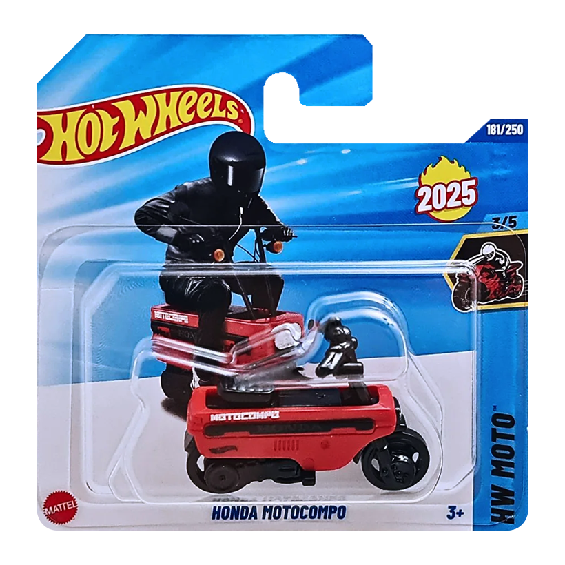 Машинка Базовая Hot Wheels Honda Motocompo Moto 1:64 HYW43 Red - Retromagaz