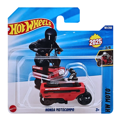 Машинка Базовая Hot Wheels Honda Motocompo Moto 1:64 HYW43 Red - Retromagaz