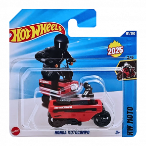 Машинка Базовая Hot Wheels Honda Motocompo Moto 1:64 HYW43 Red - Retromagaz
