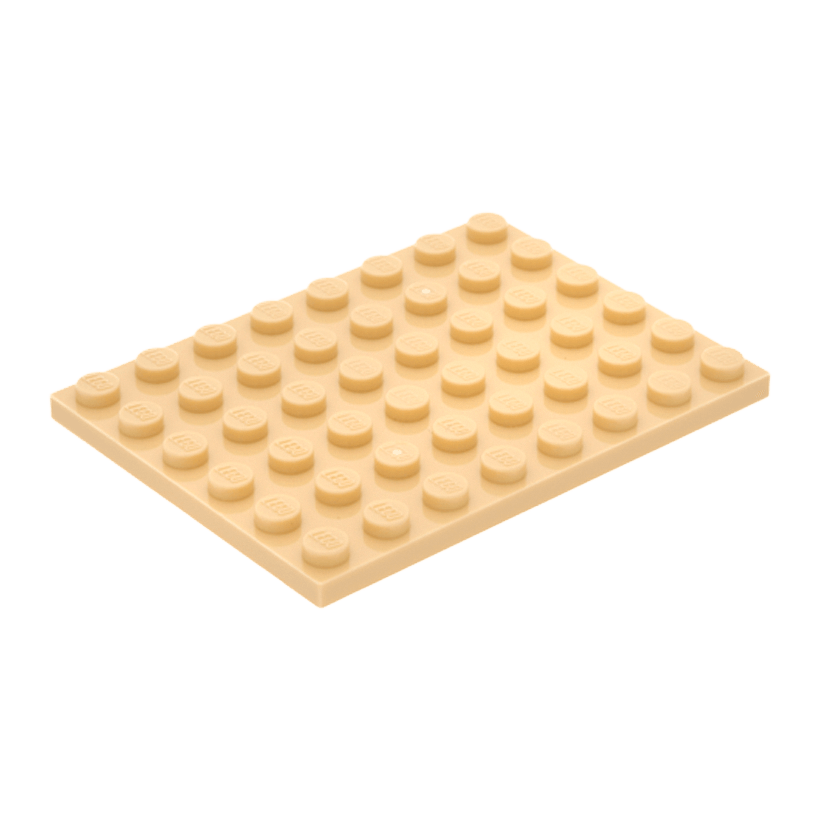Пластина 4шт Lego Обычная 6 x 8 3036 6070501 Tan Б/У - Retromagaz