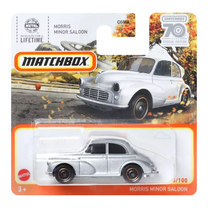 Машинка Большой Город Matchbox Morris Minor Saloon 70 Years Special Edition 1:64 HLC51 Silver - Retromagaz