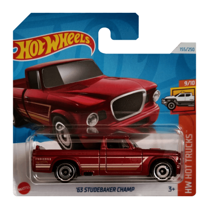 Машинка Базовая Hot Wheels '63 Studebaker Champ Hot Trucks 1:64 HTC35 Red - Retromagaz