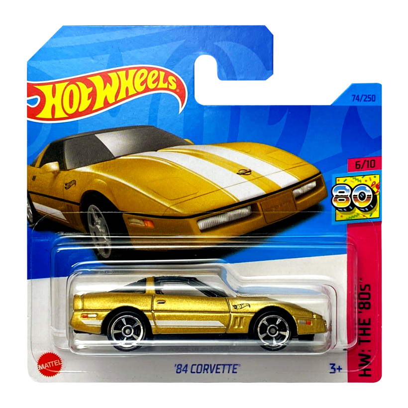 Машинка Базова Hot Wheels '84 Corvette The `80S 1:64 HKG83 Gold - Retromagaz