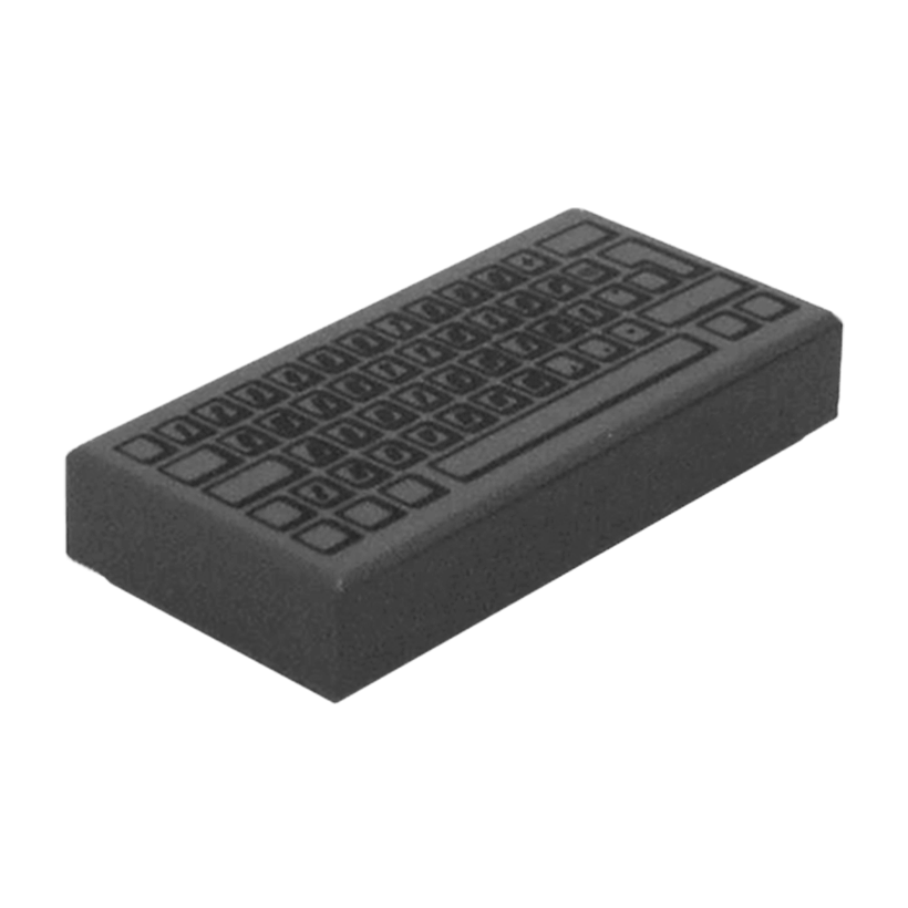 Плитка 4шт Lego Декоративна Groove with Computer Keyboard Standard Pattern 1 x 2 3069bpb0030 4200903 4493478 Dark Bluish Grey Б/У - Retromagaz