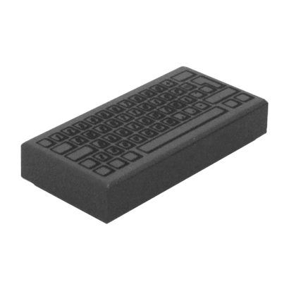 Плитка Lego Groove with Computer Keyboard Standard Pattern Декоративна 1 x 2 3069bpb0030 4200903 4493478 Dark Bluish Grey 4шт Б/У - Retromagaz