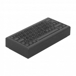 Плитка Lego Groove with Computer Keyboard Standard Pattern Декоративная 1 x 2 3069bpb0030 4200903 4493478 Dark Bluish Grey 4шт Б/У