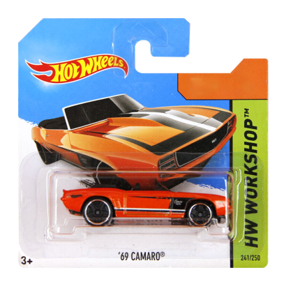 Машинка Базова Hot Wheels '69 Camaro Workshop 1:64 CFM02 Orange - Retromagaz